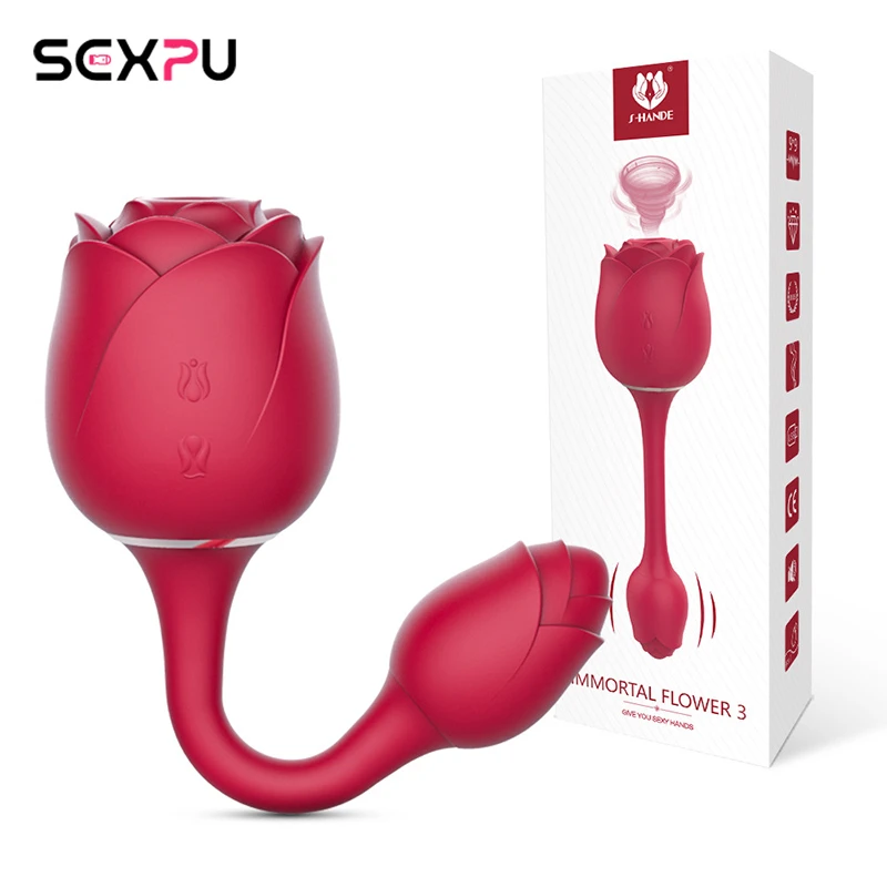 玫瑰女用自慰器情趣跳蛋吸吮器震動棒